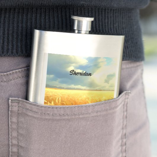 Flasque Champ de blé en été (En situation)