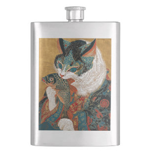 Flasque Charaku Style Ukiyo-e Kabuki Chat