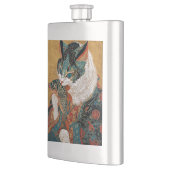 Flasque Charaku Style Ukiyo-e Kabuki Chat (Gauche)