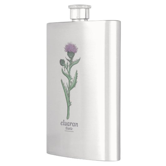 Flasque chardon / cluaran avec traduction gaélique écossai (Gauche)