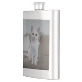Flasque chat blanc | Zazzle_Growshop. (Gauche)