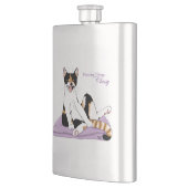 Flasque Chat calicot fantaisiste violet classe  (Gauche)