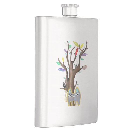 Flasque chat et arbre (Droite)