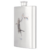 Flasque Chat Jouant Au Tennis (Gauche)