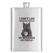 Flasque Chat noir grumeux (devant)