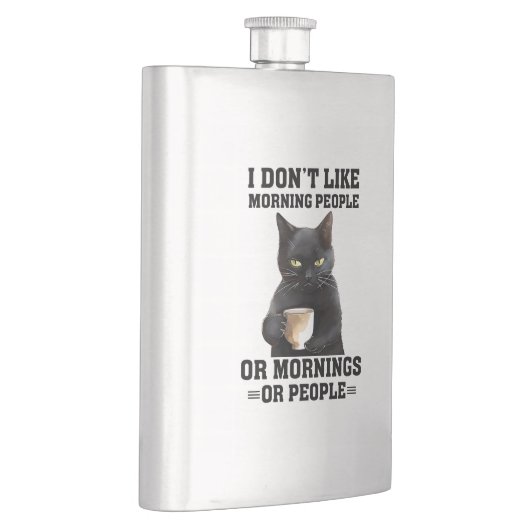 Flasque Chat noir grumeux (Droite)