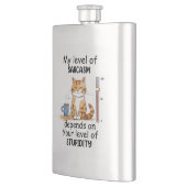 Flasque Chat Sarcastique - Drôle Orange Art (Gauche)