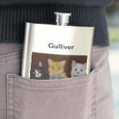 Flasque Chatons Joueurs (En situation)