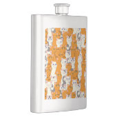 Flasque Chats blancs et gingembre motif yeux verts yeux bl (Droite)