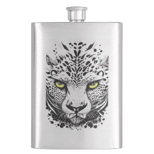 Flasque Cheetah Wild Animal Nature Illustration Art tatoua