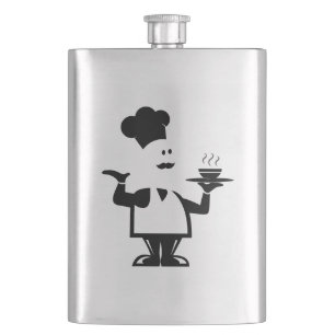 Flasque Chef tenant un bol de soupe
