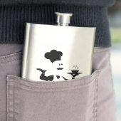 Flasque Chef tenant un bol de soupe (En situation)