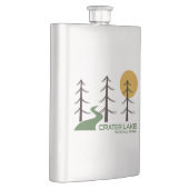 Flasque Chemin du parc national du lac Crater (Droite)