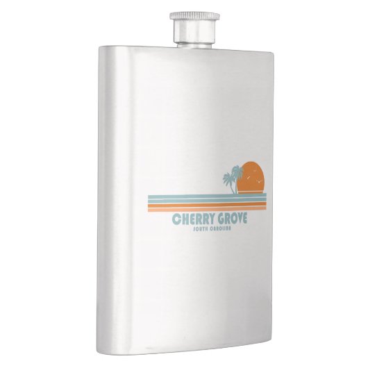 Flasque Cherry Grove Beach Caroline du Sud Sun Palm Trees (Droite)