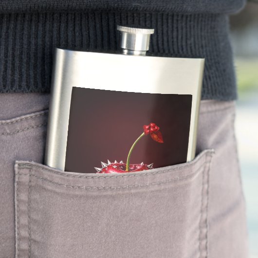 Flasque Cherry Rock Style Stainless Steel Flask (En situation)