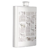 Flasque Cheval Antique Publicité Journal Art (Droite)