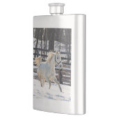 Flasque Cheval blanc galopant (Gauche)