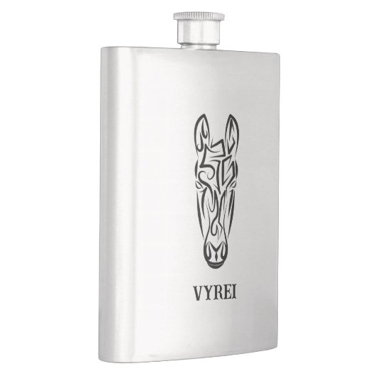 Flasque Cheval tribal noir et blanc (Droite)