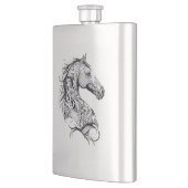 Flasque Cheval Wild Animal Nature Illustration Art tatouag (Gauche)