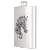 Flasque Cheval Wild Animal Nature Illustration Art tatouag (Gauche)