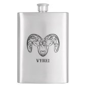 Flasque Chèvre tribale noire et blanche / Mouton (devant)