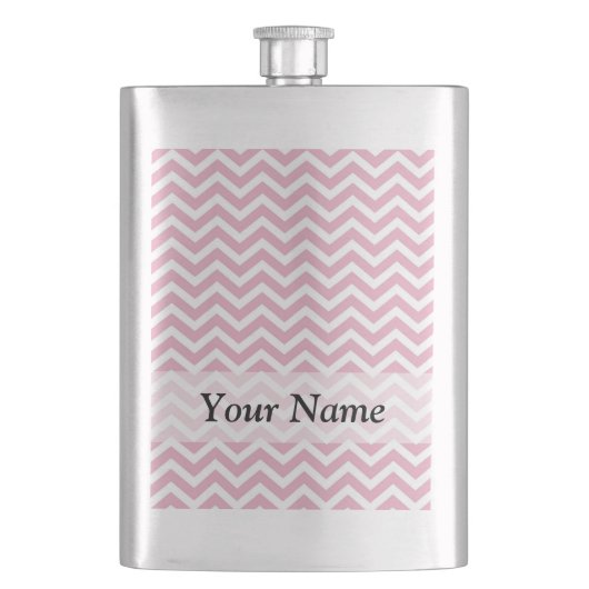 Flasque chevron rose et blanc (devant)