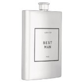 Flasque Chic Minimal Français Noir & Blanc Meilleur Nom Ho (Droite)