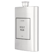 Flasque Chic Minimal Français Noir & Blanc Meilleur Nom Ho (Gauche)