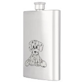 Flasque Chien en dalmate dessin simple noir (Gauche)