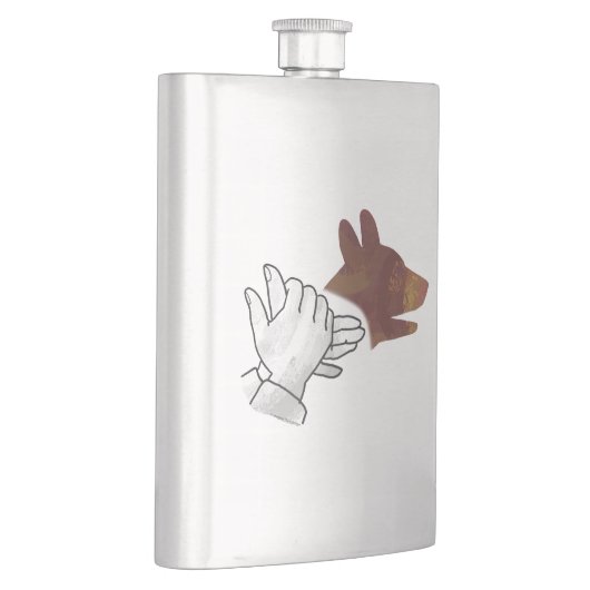 Flasque Chien Silhouette main Brown (Droite)