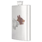 Flasque Chien Silhouette main Brown (Gauche)