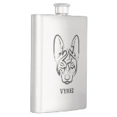 Flasque Chien tribal noir et blanc (Droite)