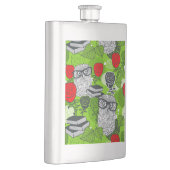 Flasque Chouette en roses rouges (Droite)