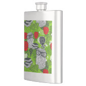 Flasque Chouette en roses rouges (Gauche)