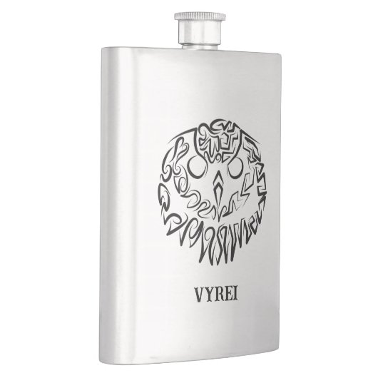 Flasque Chouette tribale noire et blanche (Droite)