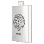 Flasque Chouette tribale noire et blanche (Gauche)