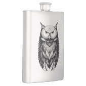 Flasque Chouette Wild Animal Nature Illustration Art tatou (Droite)