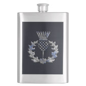 Flasque Chrome comme le chardon d'écossais d'impression de (devant)