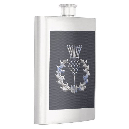 Flasque Chrome comme le chardon d'écossais d'impression de (Droite)