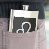 Flasque Chrome Comme Leo Zodiac Connexion peau de serpent (En situation)