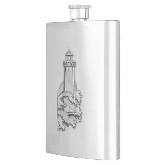 Flasque Chrome Phare Nautique Impression (Gauche)