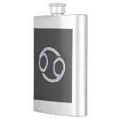 Flasque Chrome Style Cancer Symbole Zodiaque (Gauche)