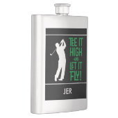 Flasque Citation de Tee de Golf Masculin Monogramme Mignon (Droite)