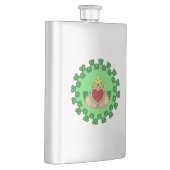 Flasque Claddagh et Green Knotwork (Droite)