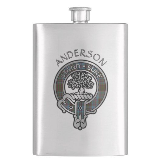 Flasque Clan Anderson Crest & Tartan Flask (devant)