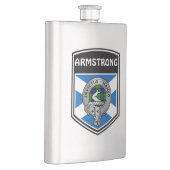 Flasque Clan Armstrong Crest & Tartan (Droite)