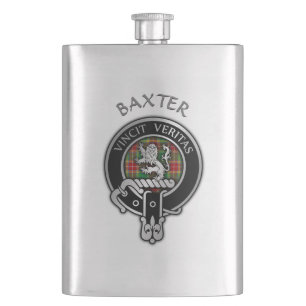 Flasque Clan Baxter Crest & Tartan Flask