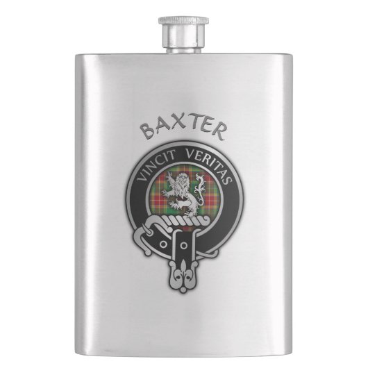 Flasque Clan Baxter Crest & Tartan Flask (devant)