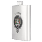 Flasque Clan Baxter Crest & Tartan Flask (Gauche)