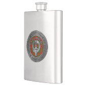 Flasque Clan Cameron Crest & Tartan Knot Flask (Gauche)